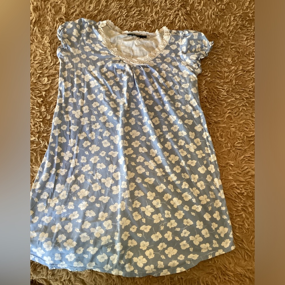 LAUREN blue floral nightie